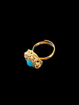 DJR123 RIZA Hyderabadi ring - Turquoise ( READY TO SHIP )