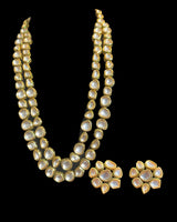 DNS501 Nikita two layered kundan necklace (READY TO SHIP )