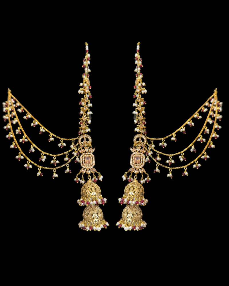 Shiza bridal set in ruby pearl ( READY TO SHIP )