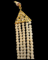 LN504 Ekta hyderabadi long necklace in pearls ( READY TO SHIP )