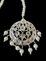 DJTK209 Insia silver plated  tika In pearls    ( READY TO SHIP )