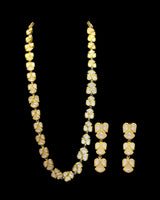 DLN142 Gold-Plated Kundan Mala Set – High-Quality CZ Stones | Single Line Elegance ( READY TO SHIP )