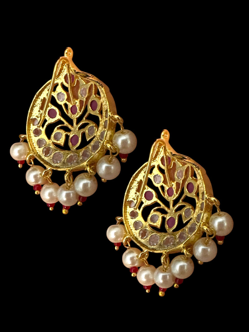 ET544 Asmee earrings in rubies (READY TO SHIP )