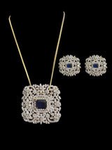 PS343 Amal Cz pendant set in blue ( READY TO SHIP )