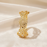 Gold-Plated Silver Kada with Freshwater Pearls – Openable Screw Design | 92.5 Silver ( READY TO SHIP )