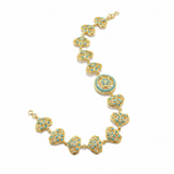 Turquoise Freshwater Pearl Gold-Plated Silver Bracelet ( READY TO SHIP )