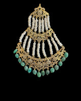 Lekha bridal set in pearls and emeralds ( READY TO SHIP )