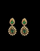 Gold plated pendant set - GREEN - READY TO SHIP