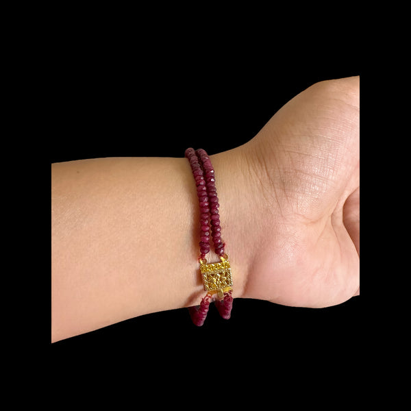 Ruby beads bracelet ( SHIPS IN 4 WEEKS )