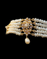Gold plated choker set in fresh water pearls ( READY TO SHIP )