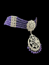 C511 Viya choker in amethyst beads ( READY TO SHIP )