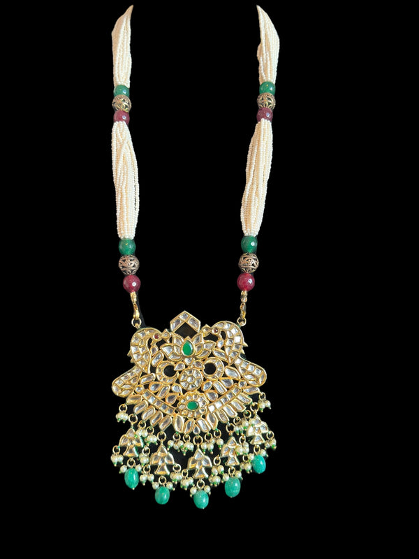 PS539 chethana kundan mala set with earrings ( READY TO SHIP )t