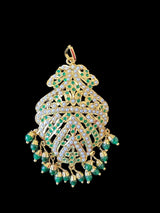 PS306  Shahreen emerald pendant set ( READY TO SHIP )