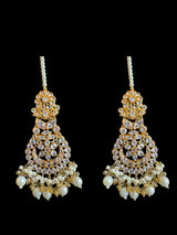 JIMENA bridal set in zircon and pearls ( READY TO SHIP )