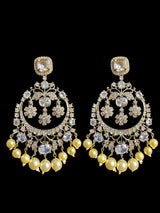 DER701 Sanya gold plated chandbali with pearls ( READY TO SHIP )