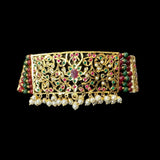 C315 Gold plated jadau choker in red green  ( READY TO SHIP  )