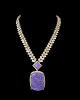 DNS231 Purple doublet necklace set ( READY TO SHIP )