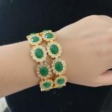 Hyderabadi gold plated bangles -Green / Emerald ( READY TO SHIP )
