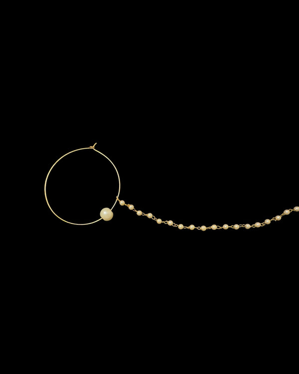 Gold-Plated bridal Nosering with Shell Pearls – Pierced & Non-Pierced Option ( READY TO SHIP )