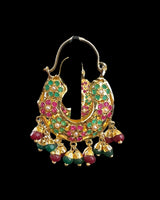 DER736 Jadau Bali earrings - ruby emerald ( READY TO SHIP )