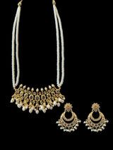 PS520 Hyderabadi / Nizami tirmani in fresh water pearls with chandbali( READY TO SHIP )