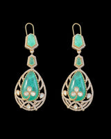 High quality doublet emerald necklace set ( READY TO SHIP )