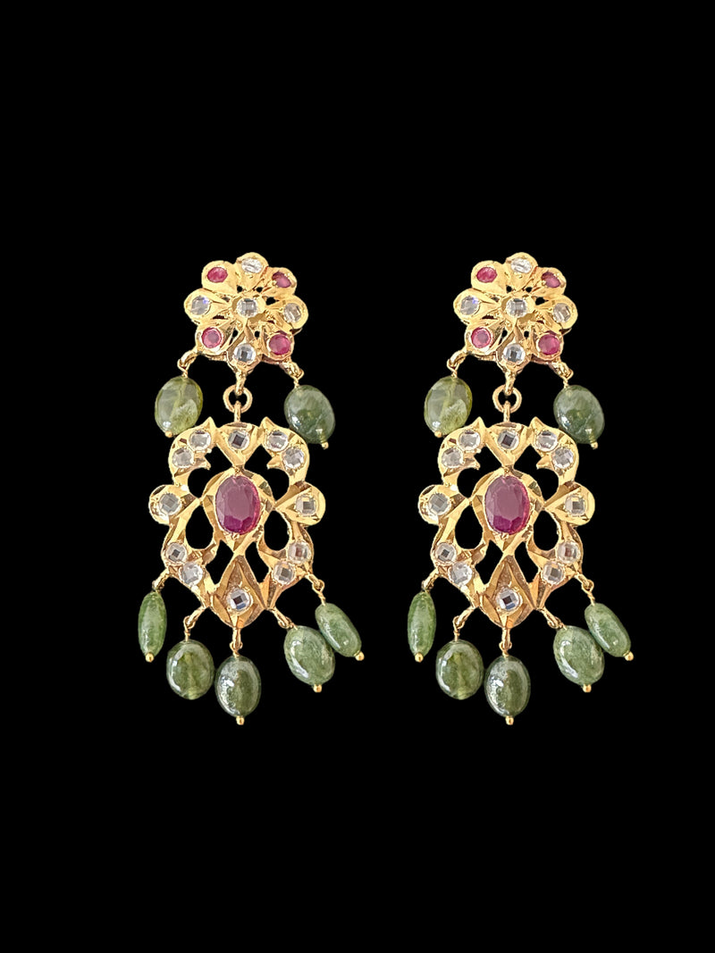 DER596 zaina earrings in real beads ( READY TO SHIP )