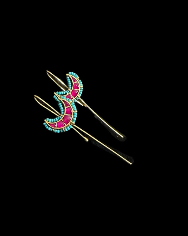 EC6 Gold-Plated Pachi Kundan Ear Cuff – Delicate & Lightweight Elegance ( READY TO SHIP )