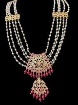 DLN54 Aabha chandan haar (rubies)( READY TO SHIP )