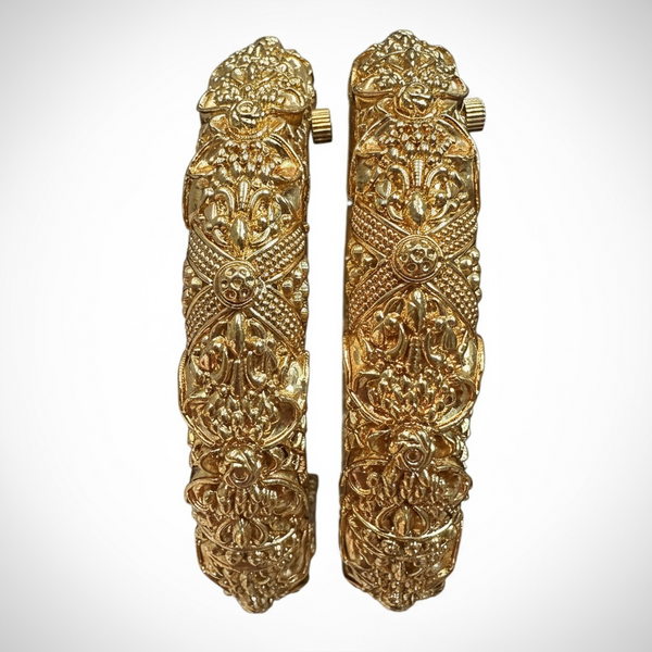 DJAN6 Antique gold plated bangles - openable ( 2.4//2.6) ( READY TO SHIP )