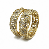 Azmah Gold-Plated CZ Polki Bangles (Set of 2) ( READY TO SHIP )