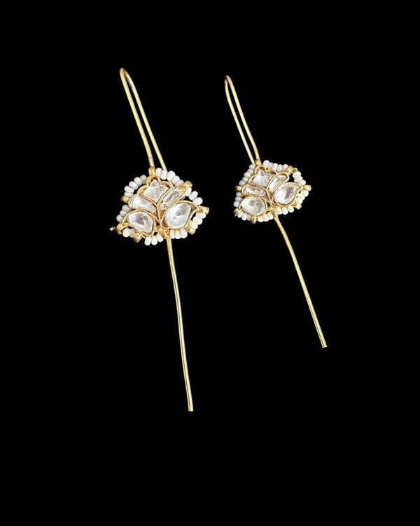 EC3 Gold-Plated Pachi Kundan Ear Cuff – Delicate & Lightweight Elegance ( READY TO SHIP )