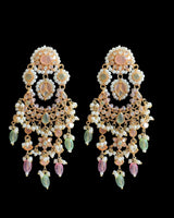 ERS3 Gold-Plated Dangler Earrings with Zircons & Shell Pearls ( READY TO SHIP ) (Copy)