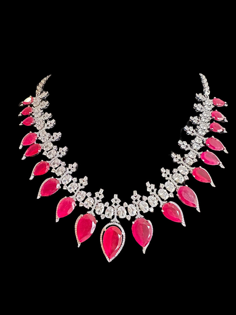 DNS135 Bridal necklace set in Cz ( READY TO SHIP )