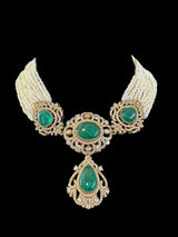 C530 Victorian choker set in green ( READY TO SHIP )