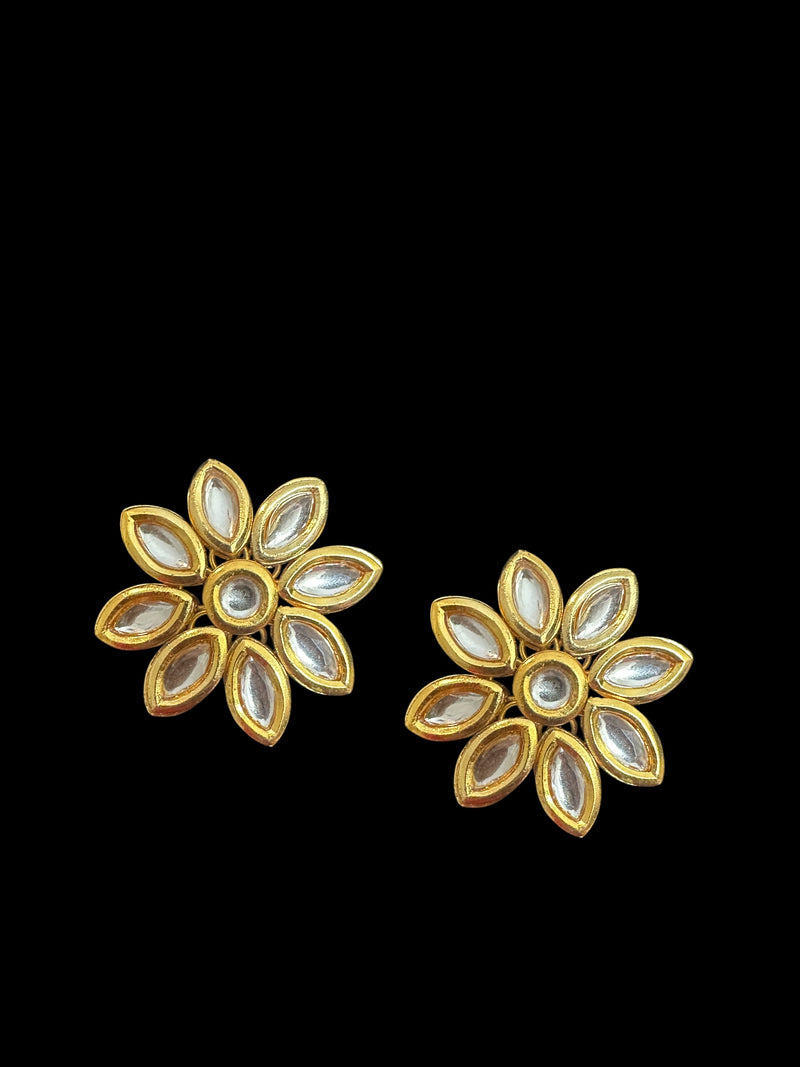 Kundan  studs - gold plated  ( READY TO SHIP )