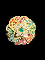 Jadau ring - Navratan   ( READY TO SHIP )