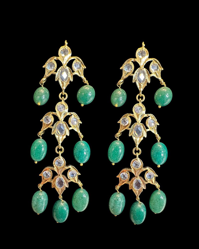 Hyderabadi Satlada in fresh water pearls and  Emeralds – Ready to Ship