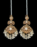 Zeba jadau earrings in pearl ( READY TO SHIP )