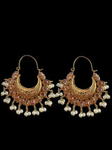 DER739 Chandbali earrings - hoop style ( medium sized ) ( READY TO SHIP )