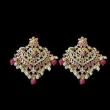 DJET105 Afreen ruby   earrings tika ( READY TO SHIP )