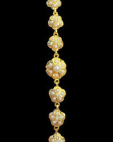 Noor freshwater pearl bracelet in gold plated silver ( READY TO SHIP )