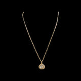 PS234 Polki gold plated pendant set ( READY TO SHIP )