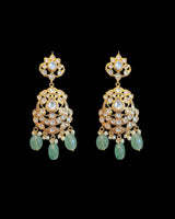 Gold plated moissnaite necklace with earrings ( READY TO SHIP )