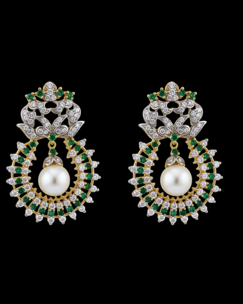 DER910 Chandbali Earrings – 4 Color Options | Lightweight & Elegant ( READY TO SHIP )