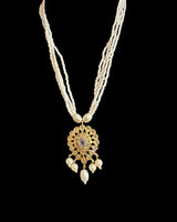 gold plated pendant set in pearls ( READY TO SHIP )