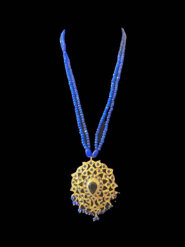 PS505 Elena faux sapphire pendant set ( READY TO SHIP )