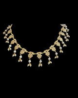 Jadau necklace set in pearls ( READY TO SHIP )