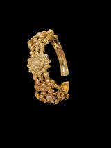 Gold-Plated Silver Kada with Freshwater Pearls – Openable Screw Design | 92.5 Silver ( READY TO SHIP )