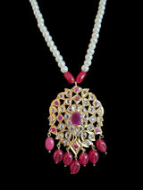 PS517 Neelam shell pearl pendant set in ruby ( READY TO SHIP  )